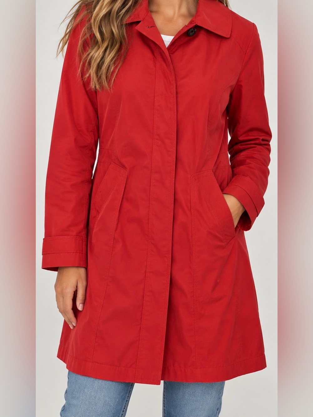Eddie Bauer Women’s Red Lightweight Coat Jacket Size XL